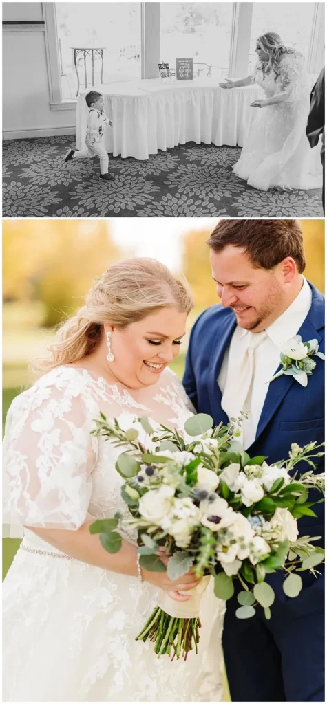 Sioux falls country club wedding couple